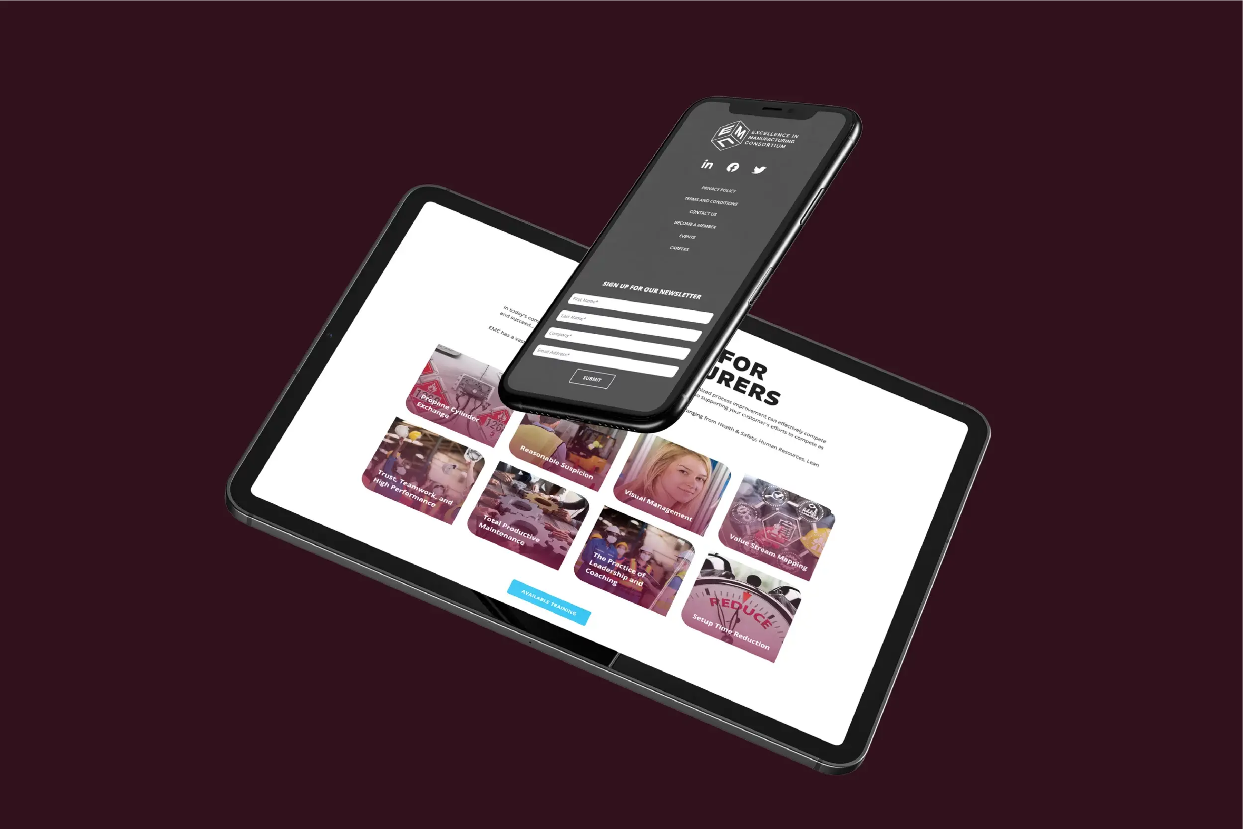 A high-performing website for manufacturing consortium