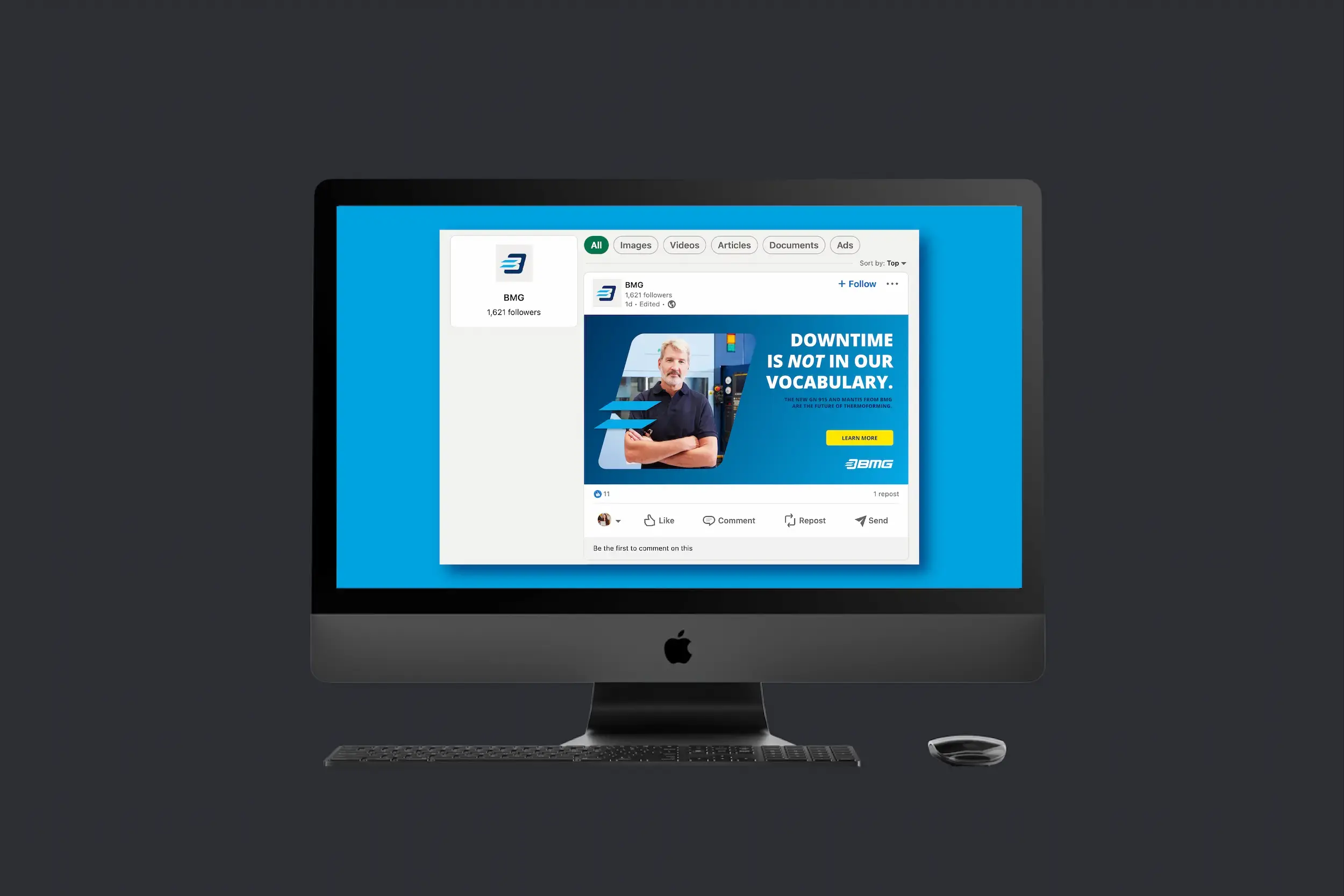 Creative LinkedIn ad campaign for thermoforming